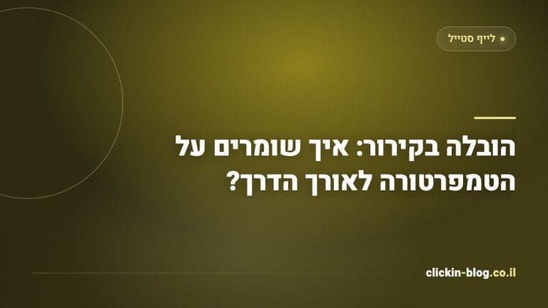 הובלה בקירור: איך שומרים על הטמפרטורה לאורך הדרך?